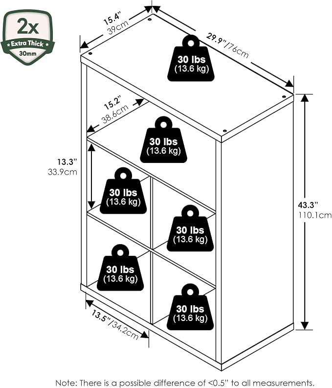 5-Cube Bookcase, Cube Storage Organizer Bookshelf, Book Shelf - Image 2