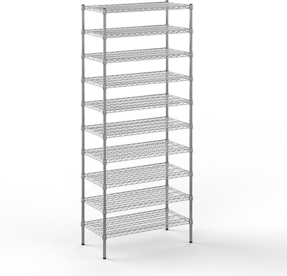 18" Deep x 36" Wide x 86" Height Wire Shelving Kit | 10-Tier | NSF Commercial by Regal+Altair