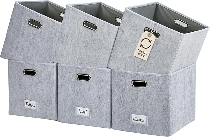 DECOMOMO Felt Storage Bins, 11 inch Cube Storage Bin by DECOMOMO