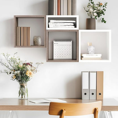 Cube Floating Shelves Set2, Display Shelves Wall Mount 7.75" D x 12.5" W x - Image 6