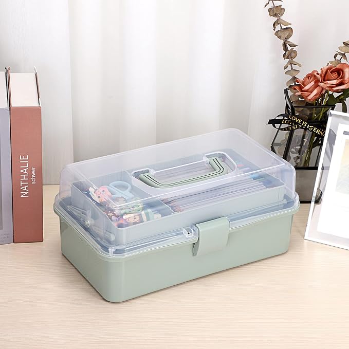 BTSKY 3-Layer Plastic Dividing Storage Box Craft Organizer and Storage - Image 3