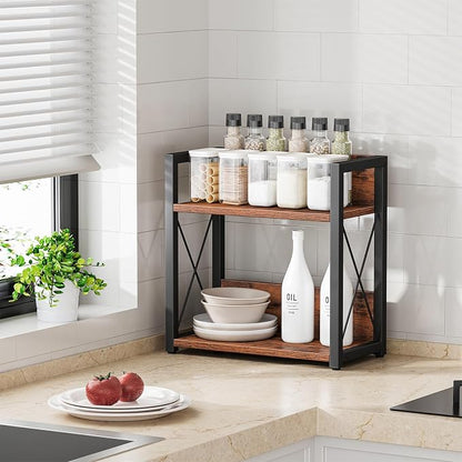 Giikin Counter Shelf Organizer, 2 Tier Kitchen Spice Rack - Image 4