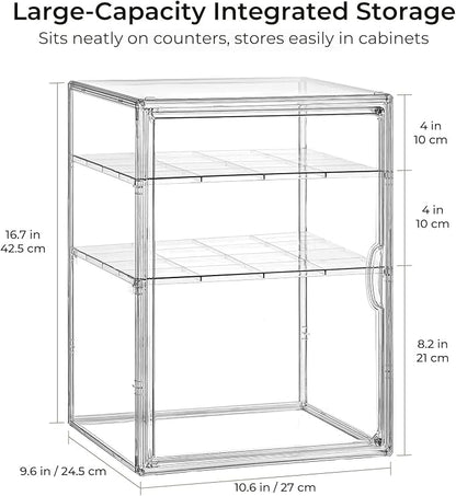 Baby Bottle Organizer – X-Large Adhesive Wall-Mount 3 Tier Adjustable Acrylic - Image 4