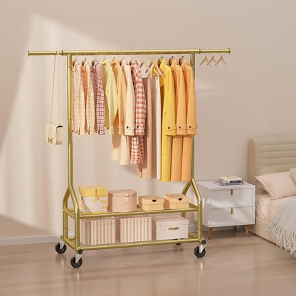 EAGMAK Heavy Duty Clothes Rack Load 556 LBS, Rolling Clothing Rack - Image 8