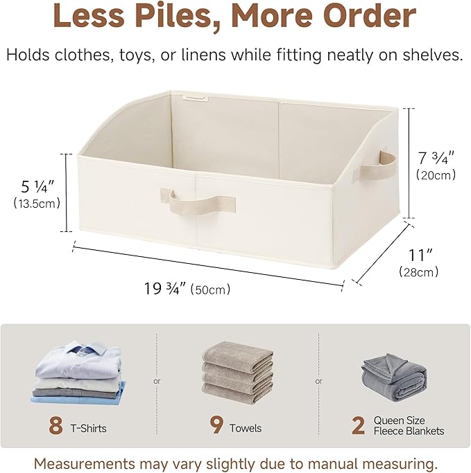 StorageWorks Closet Storage Bins Trapezoid, Closet Organizer Bins, Shelf Baskets - Image 6