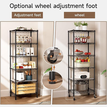 Golpart Small Shelves Storage Wire Metal Adjustable Shelf Unit - Image 9