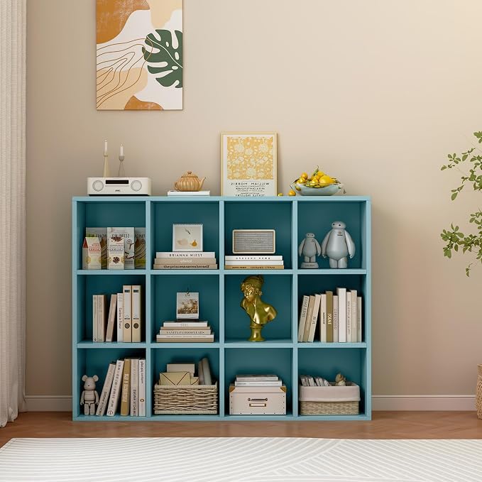 12-Cube Storage Shelf Bookcase - Image 7