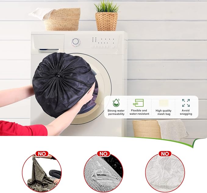 OTraki 20x24 inch Mesh Laundry Bags 2 Pack Fine Mesh Heavy Duty Drawstring Bag - Image 7