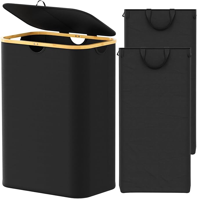 SpaceAid Double Laundry Hamper 2 Section by SpaceAid