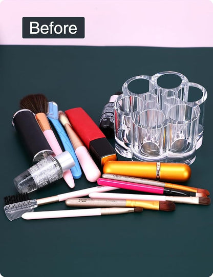 MOSIKER Acrylic Lipstick Holder, Small Flower Clear Compact Chapstick Lip Gloss - Image 3