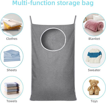 KEEPJOY 2Pack Space-Saving Hanging Laundry Bag, Door Laundry Hamper - Image 8
