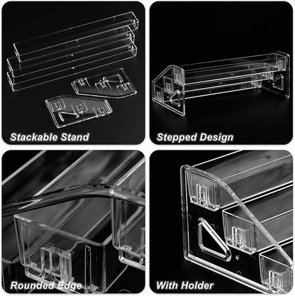 SUTOKAKA 3-Tier Clear Acrylic Nail Polish Organizer Stand | 3-tier clear - Image 6