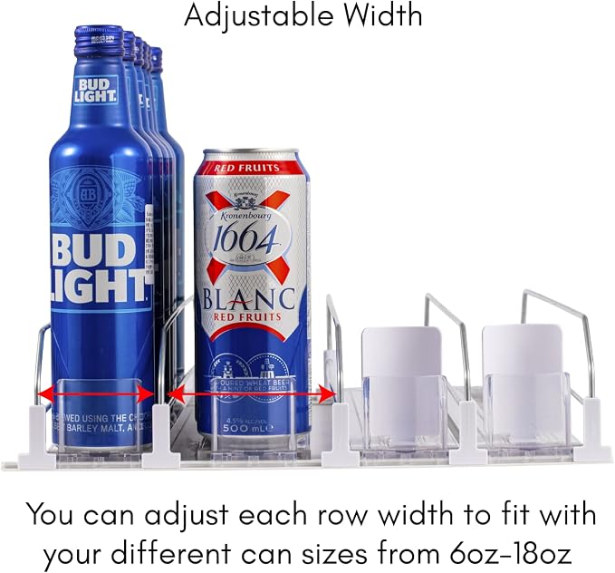 RULA Drink Organizer for Fridge, Self-Pushing Soda Can Dispenser for - Image 3