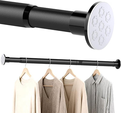 No Drilling Closet Rod, Adjustable Black Closet Rod, 28-98 Inches Closet by Unknown