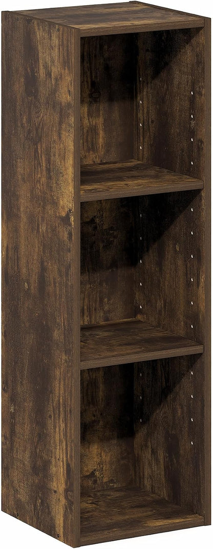 Furinno Fulda Book Shelf, 3-Tier Narrow Bookshelf, Bookcase - Image 7