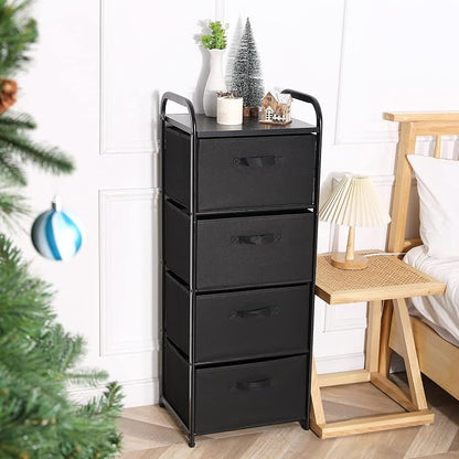 MAX Houser 4 Drawer Fabric Dresser Tall Storage Tower, Dresser Chest - Image 2
