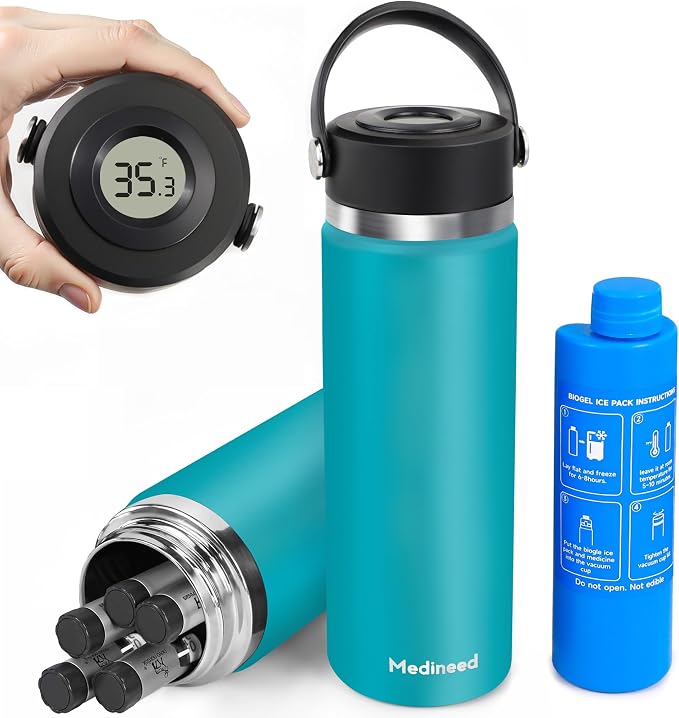 Insulin Cooler Travel Case Tsa Approved, 3-5 Pens Medicine Travel Cooler Temp by Medineed