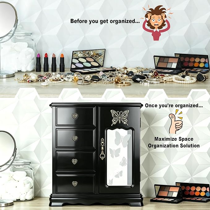 RR ROUND RICH DESIGN Solid Wood Jewelry Box - Image 3
