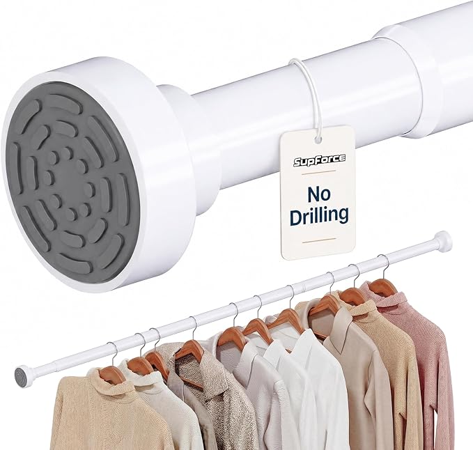 Supforce Closet Rod, No Drill Closet Rod by Supforce