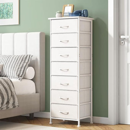 Fixwal Tall Narrow White Dresser by Fixwal