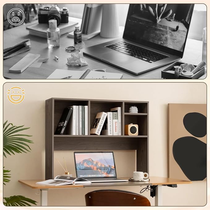 Tangkula Desktop Bookshelf, Countertop Storage Hutch - Image 8