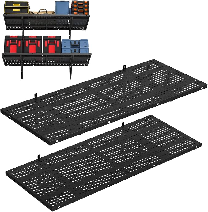 Garage Wall Shelving Heavy Duty, 43.3" Floating Shelves 264lbs Capacity by Xezusia