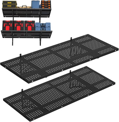 Garage Wall Shelving Heavy Duty, 43.3" Floating Shelves 264lbs Capacity by Xezusia
