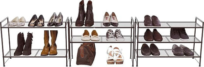 Simple Houseware 3-Tier Stackable Mesh Shoe Rack - Image 4