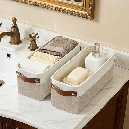 Bagnizer Small Fabric Storage Baskets, Decorative Basket - Image 4