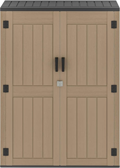 DWVO 59 Cu. Ft. Vertical Storage Shed, Weatherproof Outdoor Tall Cabinet by DWVO