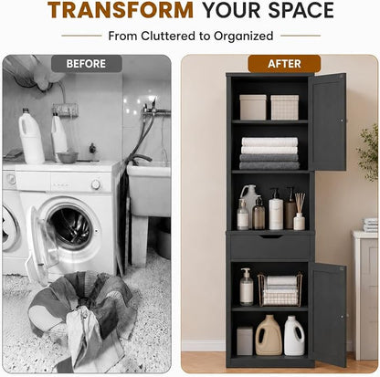 Walsunny Tall Bathroom Storage Cabinet - Image 5