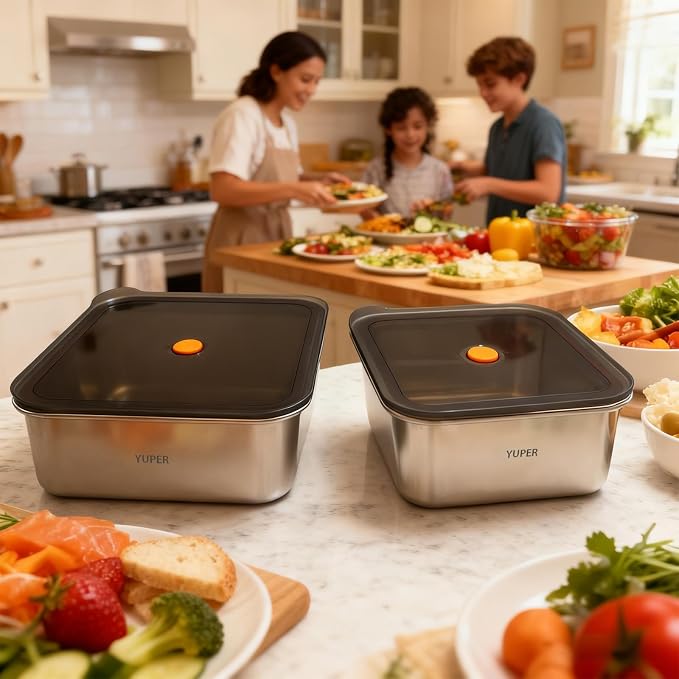 YUPER Stainless Steel Food Containers, Meal Prep Containers, Bacon Cheese - Image 3