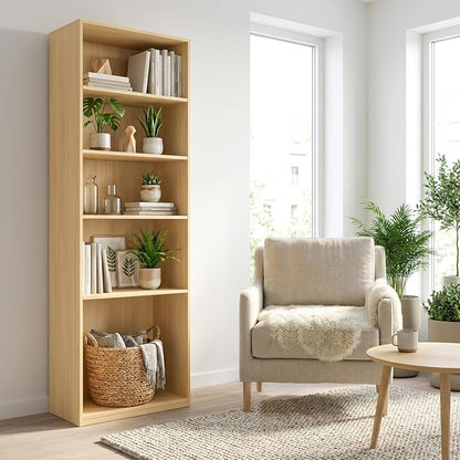 CTESNE【2026 Adjustable Shelves 5-Tier Bookcase, 71 inches, Wooden Open Display - Image 2
