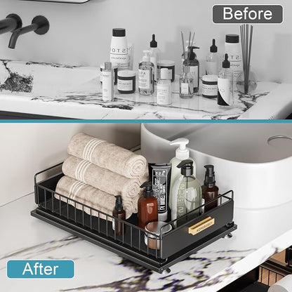 Under Sink Organizer, Kitchen Under Sink Organizers and Storage, Mute Pull Out - Image 4