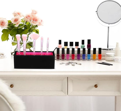 4 Pcs Makeup Brushes Holder Organizer, Silicone Vanity Air Drying Rack Display - Image 7