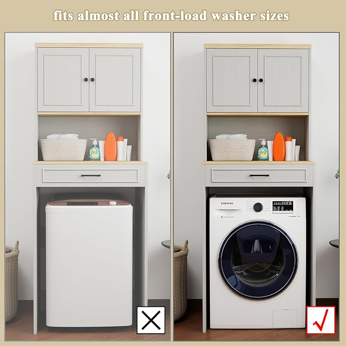Washer Dryer Countertop with Shelf, Over The Washer or Dryer Storage Shelves - Image 7