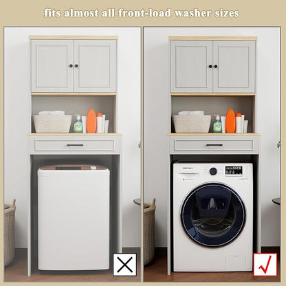 Washer Dryer Countertop with Shelf, Over The Washer or Dryer Storage Shelves - Image 7