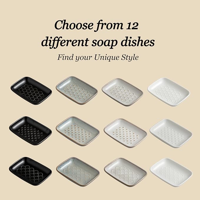 Gomakren Soap Dish, Shower Soap Holder, Ceramic Soap Dishes - Image 5
