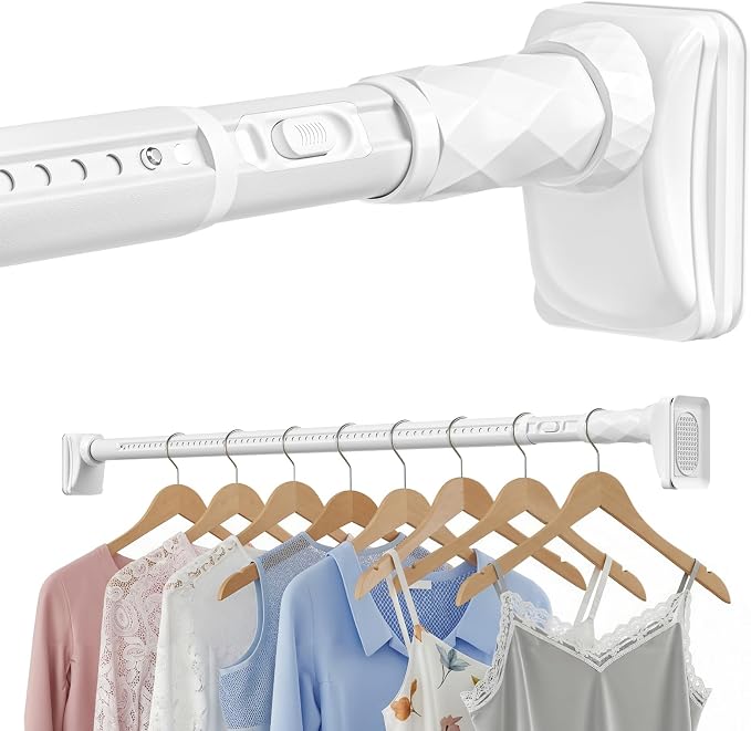 White Closet Rods For Hanging Clothes, 41-126 In heavy duty tension rod | by ZipGloTensionRod