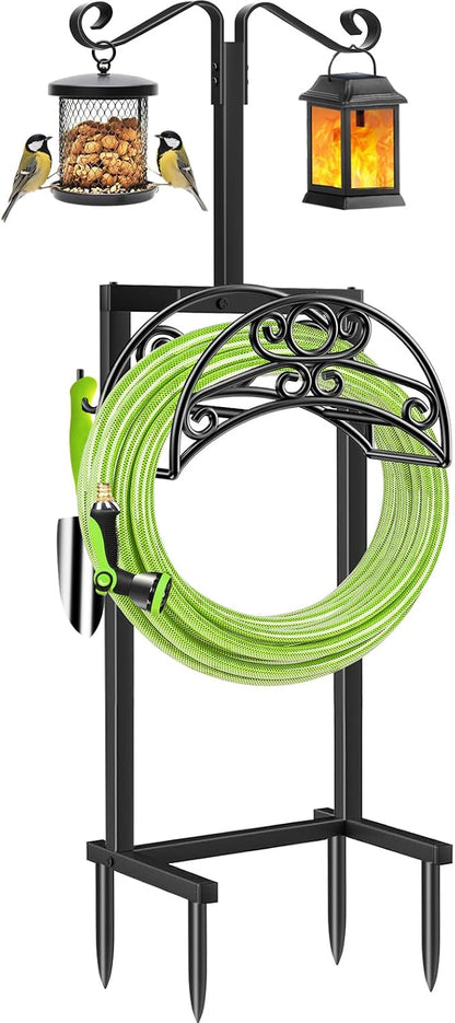TomCare Garden Hose Holder Upgraded Water Hose Holder Heavy Duty 4 Spikes Hose by TomCare
