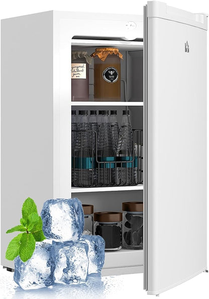 HOMCOM Mini Freezer Countertop, 3 Cu.Ft Compact Upright Freezer by HOMCOM