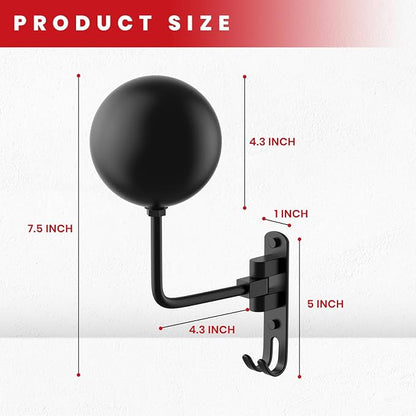 Helmet Hanger Wall Mount 180° Swivel Helmet Holder - Image 2