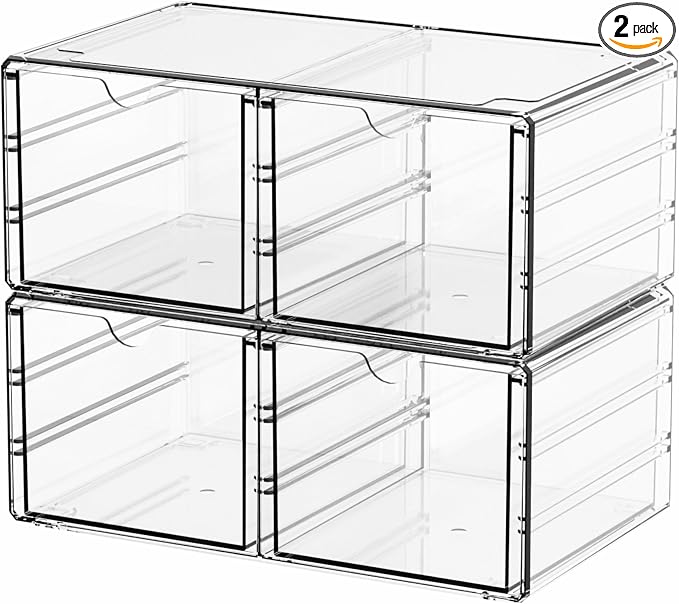 2 Pack Acrylic Storage Drawers by Yieach