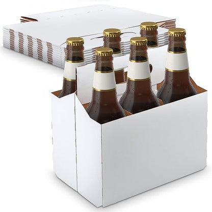 MT Products White Cardboard 6 Pack Bottle Carrier 12 oz. by MTProducts