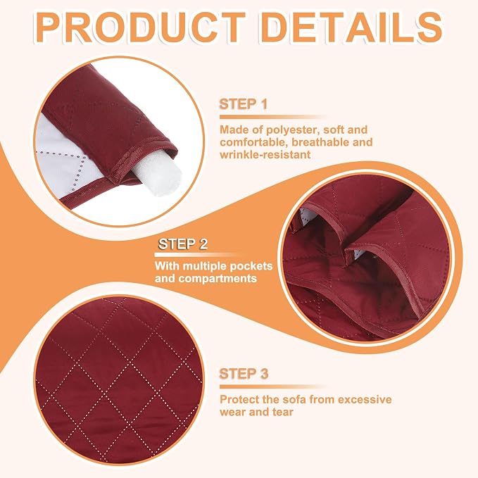 uxcell 1 Pcs Recliner Armchair Caddy, Couch Armrest Organizer - Image 3