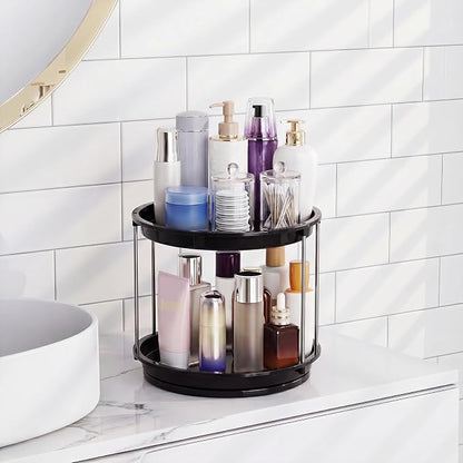 360 Rotating Makeup Organizer for Vanity, 2 Tier Cologne Organizer for Men - Image 4