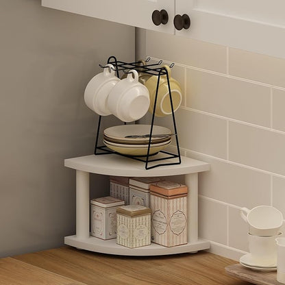 Furinno Turn-N-Tube Kitchen Countertop Organizer, 2-Tier Corner Countertop - Image 2