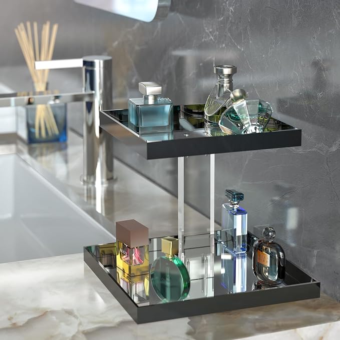 NiHome Acrylic Perfume Display Organizer, 2-Tier Cologne Organizer, Makeup - Image 8