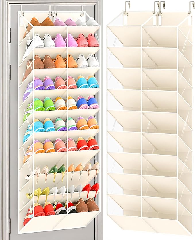 30 Pairs Over the Door Shoe Organizer, 10-Tier Door Shoes Rack Storage by UVIAHOMIHOMEORGANIZER