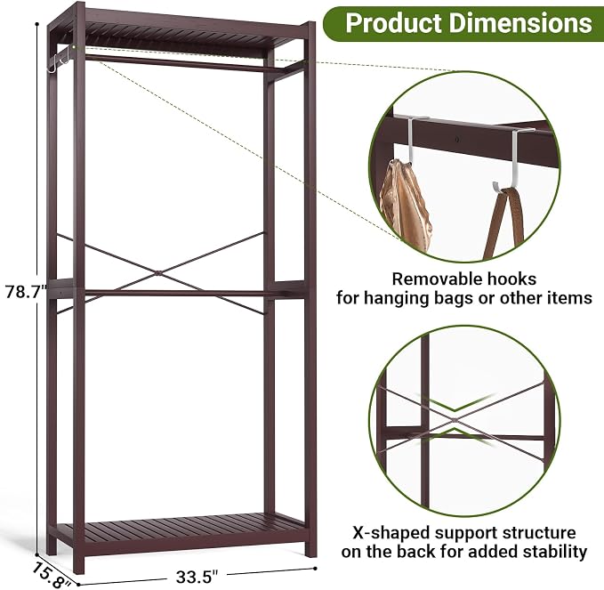 Homykic Bamboo Clothes Rack - Image 5